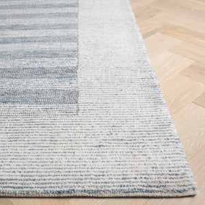 Safavieh Pine Elegant Hand-tufted Wool Runner Rug - Chic Contemporary Design For Luxurious Home Decor Blue ,Ivory Wool Pile Pne304m-5