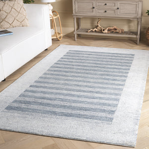 Safavieh Pine Elegant Hand-tufted Wool Runner Rug - Chic Contemporary Design For Luxurious Home Decor Blue ,Ivory Wool Pile Pne304m-5