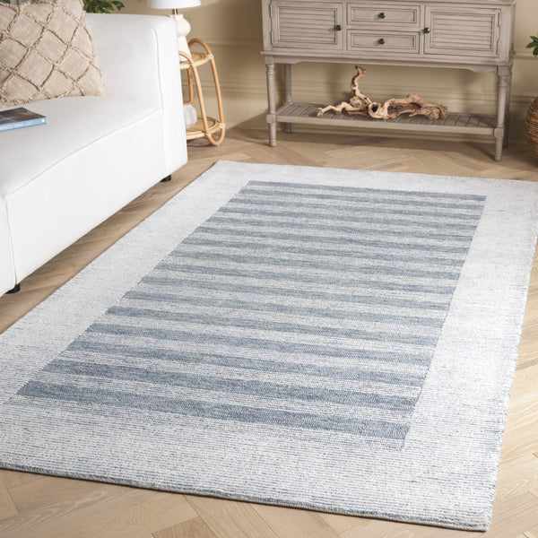 Safavieh Pine Modern Hand-tufted Area Rug In Elegant Tones For A Chic And Cozy Living Space Upgrade Blue ,Ivory Wool Pile Pne304m-4