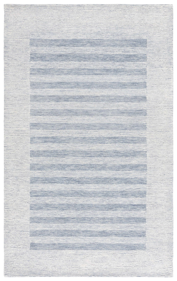 Safavieh Pine Elegant Hand-tufted Wool Runner Rug - Chic Contemporary Design For Luxurious Home Decor Blue ,Ivory Wool Pile Pne304m-5