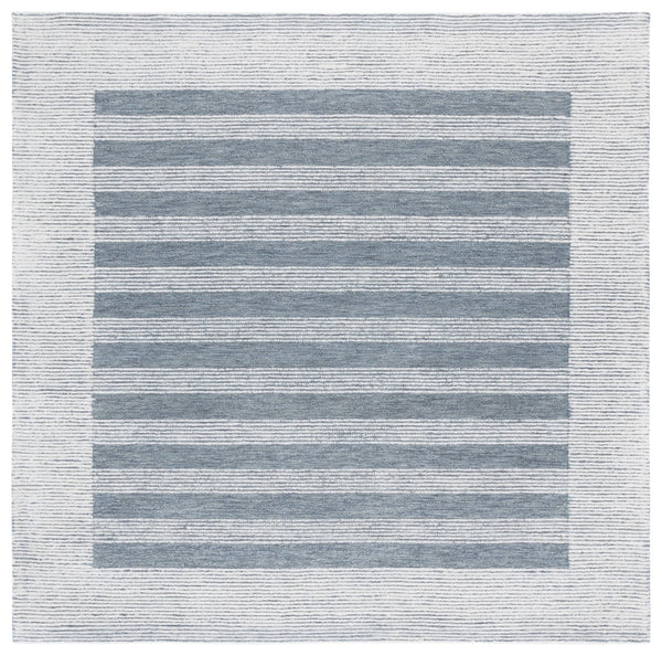 Safavieh Pine Elegant Hand-tufted Wool Runner Rug - Chic Contemporary Design For Luxurious Home Decor Blue ,Ivory Wool Pile Pne304m-6sq