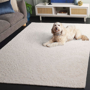 Safavieh Pine Floral Wool Pile Rug - Luxurious Hand-tufted Design For Timeless Elegance In Any Space Ivory Wool Pile Pne401a-4