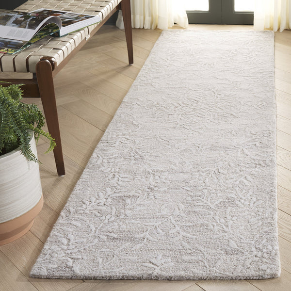 Safavieh Pine Hand-tufted Wool Runner Rug - Elegant Floral Design For Hallways And Home Décor Luxury Beige ,Ivory Wool Pile Pne401b-28