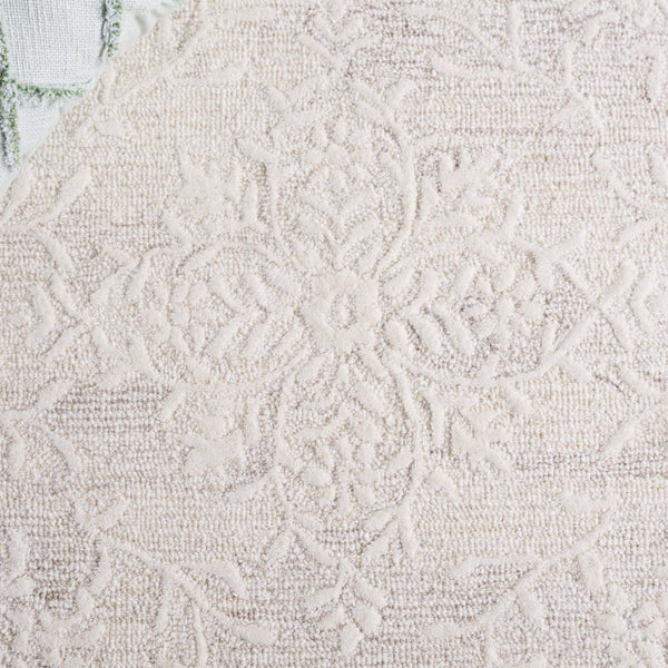 Safavieh Pine Hand-tufted Wool Runner Rug - Elegant Floral Design For Hallways And Home Décor Luxury Beige ,Ivory Wool Pile Pne401b-5