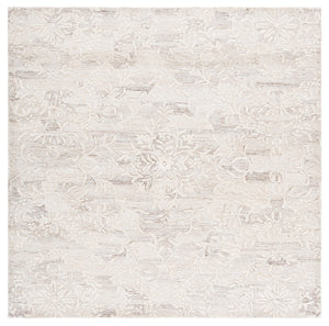 Safavieh Pine Hand-tufted Wool Runner Rug - Elegant Floral Design For Hallways And Home Décor Luxury Beige ,Ivory Wool Pile Pne401b-6sq