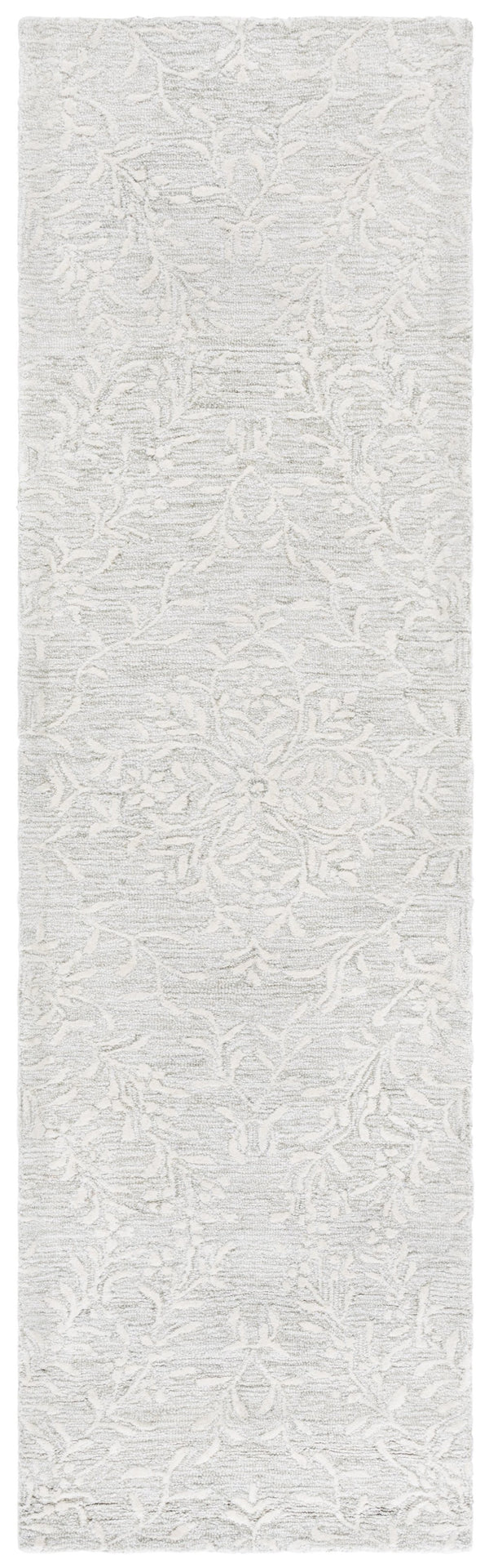 Safavieh Pine Hand-tufted Wool Runner Rug - Elegant Floral Design For Hallways And Home Décor Luxury Light Green ,Ivory Wool Pile Pne401w-28