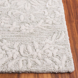 Safavieh Pine Hand-tufted Wool Runner Rug - Elegant Floral Design For Hallways And Home Décor Luxury Light Green ,Ivory Wool Pile Pne401w-5