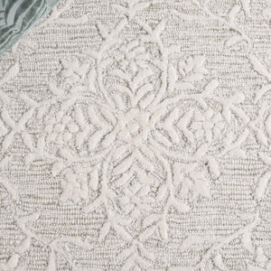 Safavieh Pine Hand-tufted Wool Runner Rug - Elegant Floral Design For Hallways And Home Décor Luxury Light Green ,Ivory Wool Pile Pne401w-5