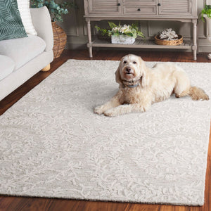 Safavieh Pine Floral Wool Pile Rug - Luxurious Hand-tufted Design For Timeless Elegance In Any Space Light Green ,Ivory Wool Pile Pne401w-6