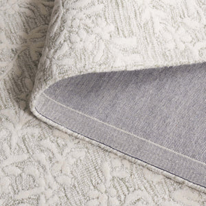 Safavieh Pine Hand-tufted Wool Runner Rug - Elegant Floral Design For Hallways And Home Décor Luxury Light Green ,Ivory Wool Pile Pne401w-5