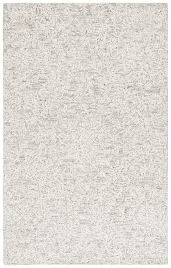 Safavieh Pine Hand-tufted Wool Runner Rug - Elegant Floral Design For Hallways And Home Décor Luxury Light Green ,Ivory Wool Pile Pne401w-5