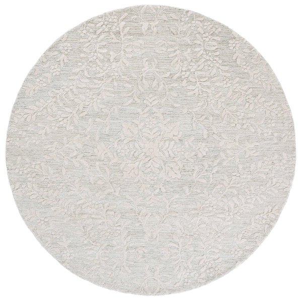 Safavieh Pine Hand-tufted Wool Runner Rug - Elegant Floral Design For Hallways And Home Décor Luxury Light Green ,Ivory Wool Pile Pne401w-6r