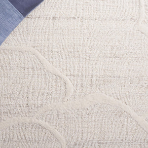 Safavieh Pine Hand-tufted Wool Runner Rug - Luxurious Modern Design For Hallways And Elegant Spaces Beige ,Ivory Wool Pile Pne402b-5