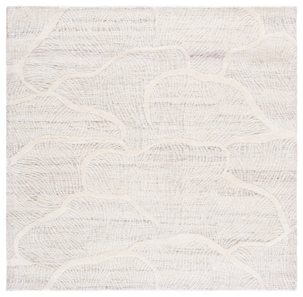 Safavieh Pine Hand-tufted Wool Runner Rug - Luxurious Modern Design For Hallways And Elegant Spaces Beige ,Ivory Wool Pile Pne402b-6sq