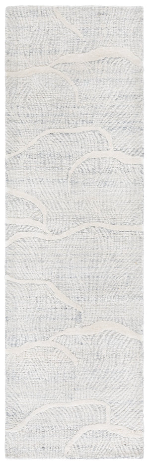 Safavieh Pine Hand-tufted Wool Runner Rug - Luxurious Modern Design For Hallways And Elegant Spaces Grey ,Ivory Wool Pile Pne402f-28