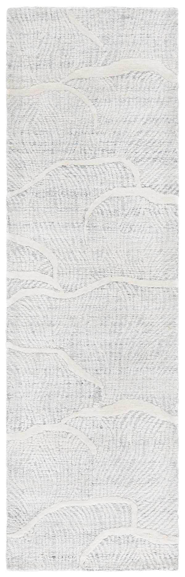 Safavieh Pine Hand-tufted Wool Runner Rug - Luxurious Modern Design For Hallways And Elegant Spaces Grey ,Ivory Wool Pile Pne402f-28