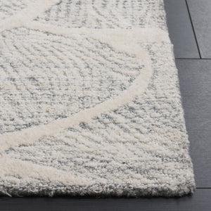 Safavieh Pine Hand-tufted Wool Runner Rug - Luxurious Modern Design For Hallways And Elegant Spaces Grey ,Ivory Wool Pile Pne402f-5