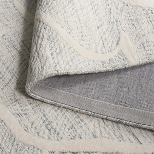 Safavieh Pine Hand-tufted Wool Runner Rug - Luxurious Modern Design For Hallways And Elegant Spaces Grey ,Ivory Wool Pile Pne402f-5