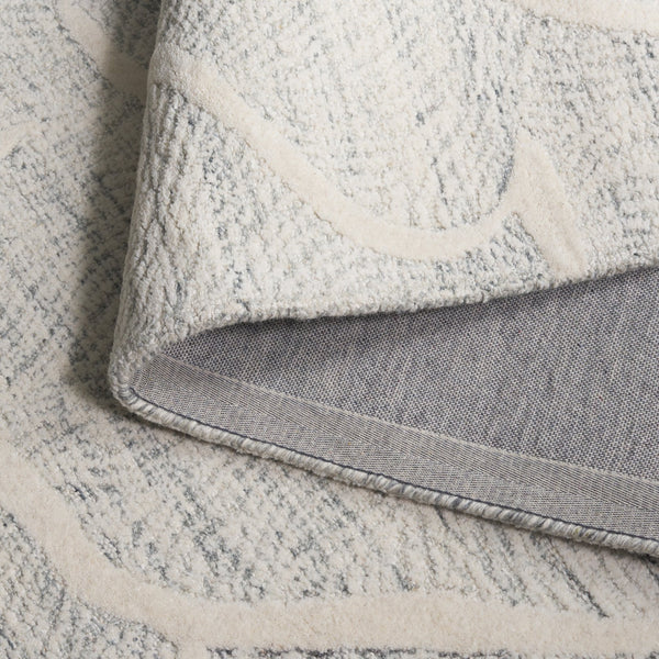 Safavieh Pine Hand-tufted Wool Runner Rug - Luxurious Modern Design For Hallways And Elegant Spaces Grey ,Ivory Wool Pile Pne402f-5