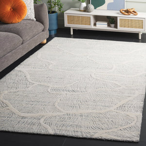 Safavieh Pine Hand-tufted Wool Runner Rug - Luxurious Modern Design For Hallways And Elegant Spaces Grey ,Ivory Wool Pile Pne402f-5