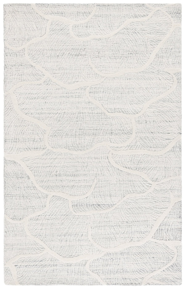 Safavieh Pine Hand-tufted Wool Runner Rug - Luxurious Modern Design For Hallways And Elegant Spaces Grey ,Ivory Wool Pile Pne402f-5