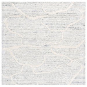 Safavieh Pine Hand-tufted Wool Runner Rug - Luxurious Modern Design For Hallways And Elegant Spaces Grey ,Ivory Wool Pile Pne402f-6sq