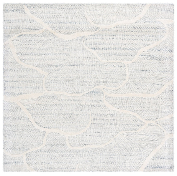 Safavieh Pine Hand-tufted Wool Runner Rug - Luxurious Modern Design For Hallways And Elegant Spaces Grey ,Ivory Wool Pile Pne402f-6sq