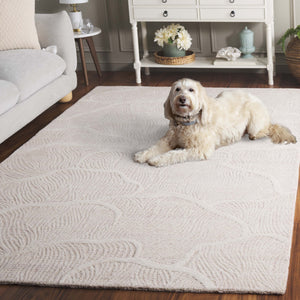 Safavieh Pine Hand-tufted Wool Runner Rug - Luxurious Modern Design For Hallways And Elegant Spaces Pink ,Ivory Wool Pile Pne402u-5