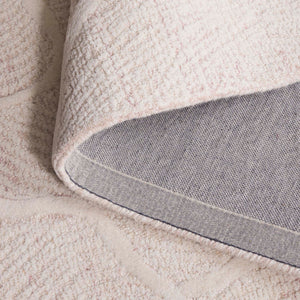 Safavieh Pine Hand-tufted Wool Runner Rug - Luxurious Modern Design For Hallways And Elegant Spaces Pink ,Ivory Wool Pile Pne402u-5