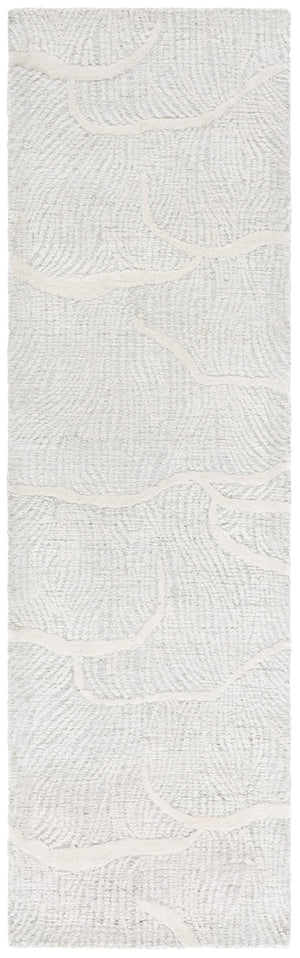 Safavieh Pine Hand-tufted Wool Runner Rug - Luxurious Modern Design For Hallways And Elegant Spaces Sage Green ,Ivory Wool Pile Pne402w-28
