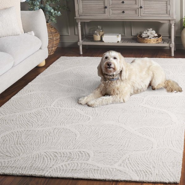 Safavieh Pine Hand-tufted Wool Runner Rug - Luxurious Modern Design For Hallways And Elegant Spaces Sage Green ,Ivory Wool Pile Pne402w-5