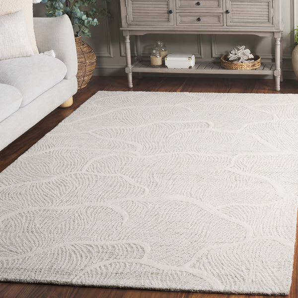 Safavieh Pine Hand-tufted Wool Runner Rug - Luxurious Modern Design For Hallways And Elegant Spaces Sage Green ,Ivory Wool Pile Pne402w-5