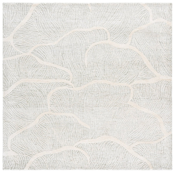 Safavieh Pine Hand-tufted Wool Runner Rug - Luxurious Modern Design For Hallways And Elegant Spaces Sage Green ,Ivory Wool Pile Pne402w-6sq