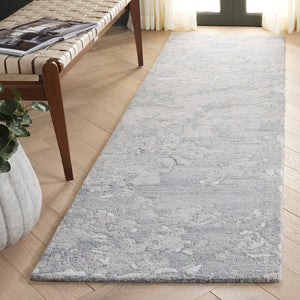 Safavieh Pine Hand-tufted Wool Area Rug - Modern Abstract Design For Stylish Living Spaces, 4x6 Feet Grey ,Ivory Wool Pile Pne403f-4