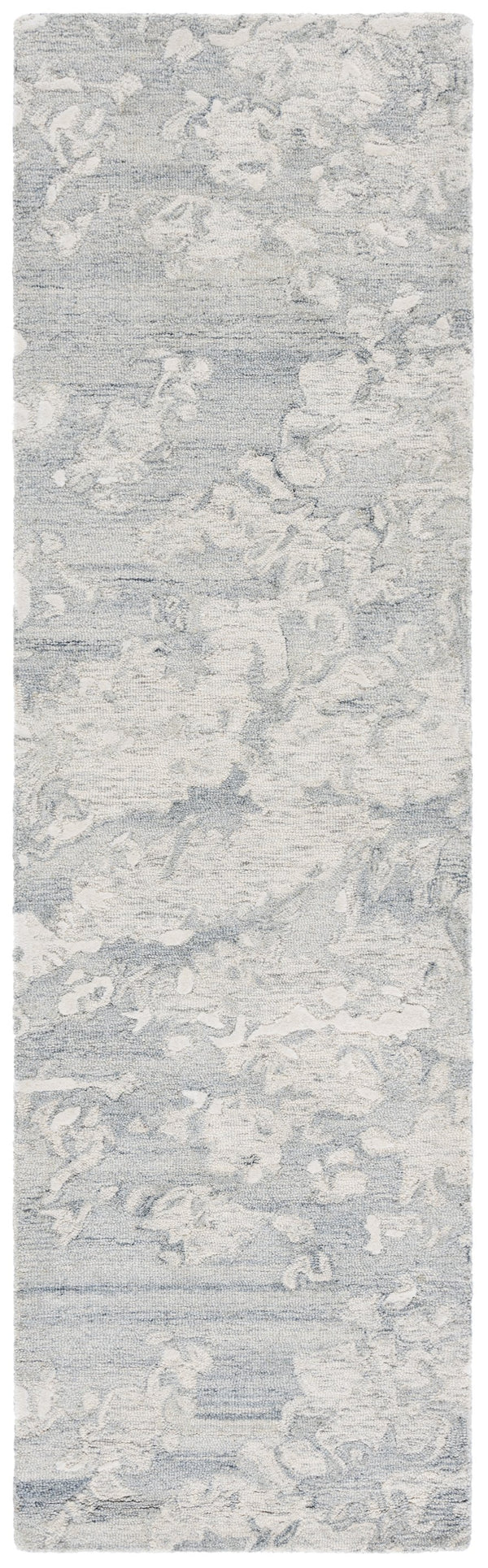 Safavieh Pine Modern Grey And Ivory Runner Rug - Hand-tufted Wool, Distressed Abstract Design For Elegance Grey ,Ivory Wool Pile Pne403f-28