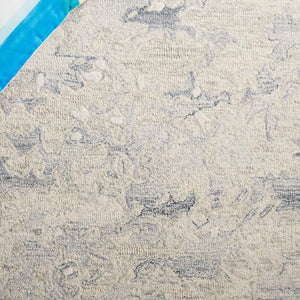 Safavieh Pine Modern Grey And Ivory Runner Rug - Hand-tufted Wool, Distressed Abstract Design For Elegance Grey ,Ivory Wool Pile Pne403f-5