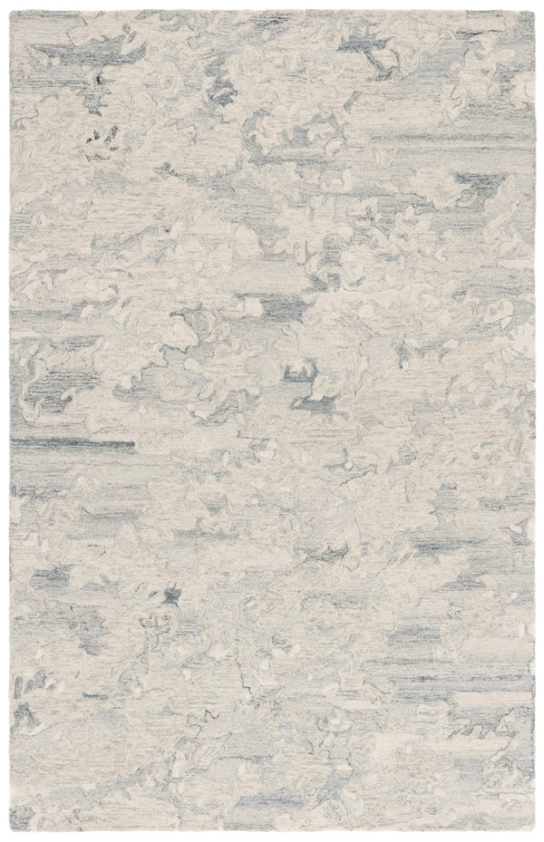 Safavieh Pine Hand-tufted Wool Area Rug - Modern Abstract Design For Stylish Living Spaces, 4x6 Feet Grey ,Ivory Wool Pile Pne403f-4