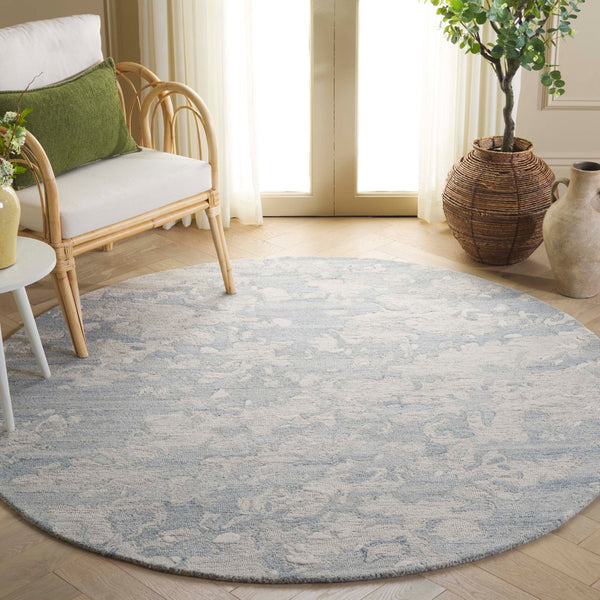 Safavieh Pine Hand-tufted Wool Area Rug - Modern Abstract Design For Stylish Living Spaces, 4x6 Feet Grey ,Ivory Wool Pile Pne403f-4