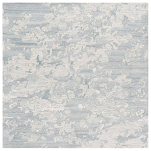 Safavieh Pine Modern Grey And Ivory Runner Rug - Hand-tufted Wool, Distressed Abstract Design For Elegance Grey ,Ivory Wool Pile Pne403f-6sq