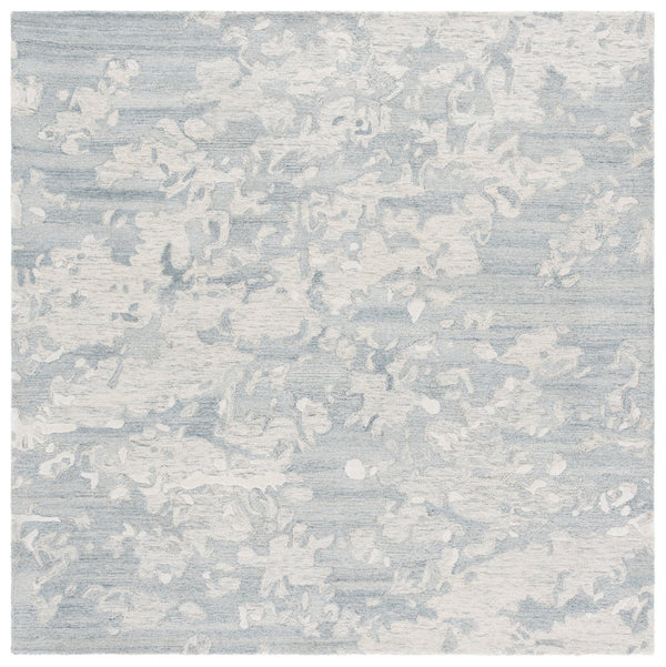 Safavieh Pine Modern Grey And Ivory Runner Rug - Hand-tufted Wool, Distressed Abstract Design For Elegance Grey ,Ivory Wool Pile Pne403f-6sq