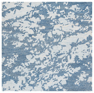Safavieh Pine Hand-tufted Wool Area Rug - Modern Abstract Design For Stylish Living Spaces, 4x6 Feet Blue ,Ivory Wool Pile Pne403m-4