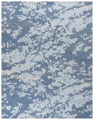 Safavieh Pine Modern Grey And Ivory Runner Rug - Hand-tufted Wool, Distressed Abstract Design For Elegance Blue ,Ivory Wool Pile Pne403m-8