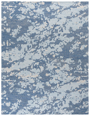 Safavieh Pine Hand-tufted Wool Area Rug - Modern Abstract Design For Stylish Living Spaces, 4x6 Feet Blue ,Ivory Wool Pile Pne403m-4
