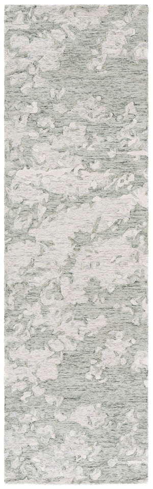 Safavieh Pine Hand-tufted Wool Area Rug - Modern Abstract Design For Stylish Living Spaces, 4x6 Feet Sage Green ,Ivory Wool Pile Pne403w-6