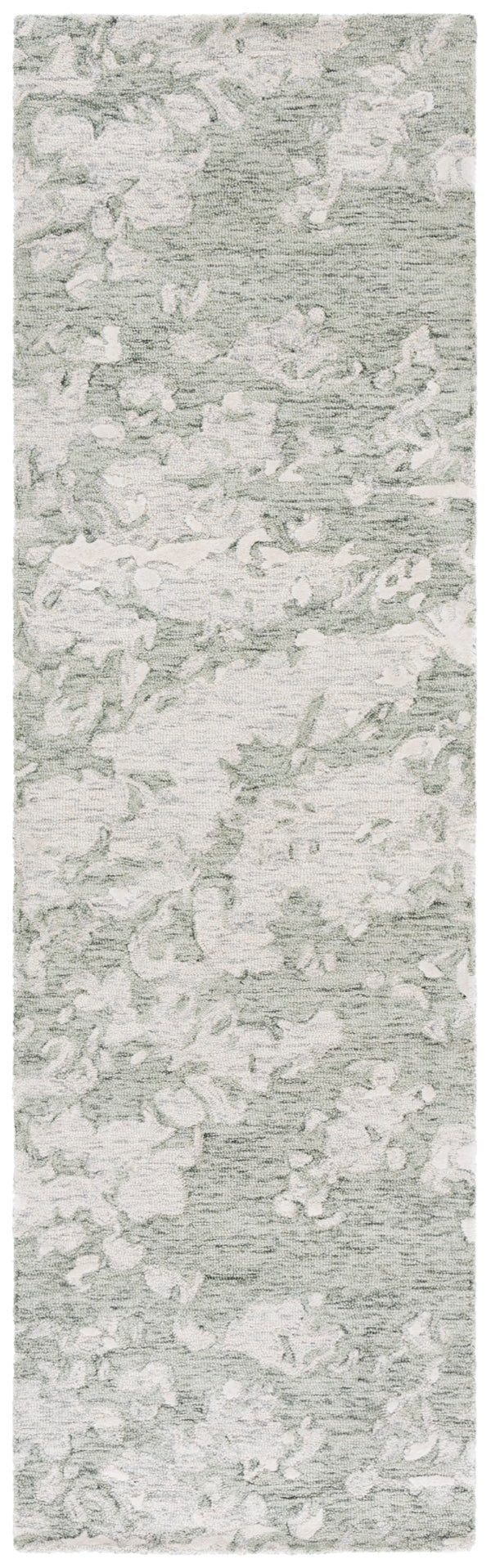Safavieh Pine Hand-tufted Wool Area Rug - Modern Abstract Design For Stylish Living Spaces, 4x6 Feet Sage Green ,Ivory Wool Pile Pne403w-6