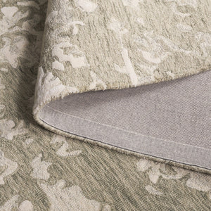 Safavieh Pine Hand-tufted Wool Area Rug - Modern Abstract Design For Stylish Living Spaces, 4x6 Feet Sage Green ,Ivory Wool Pile Pne403w-6