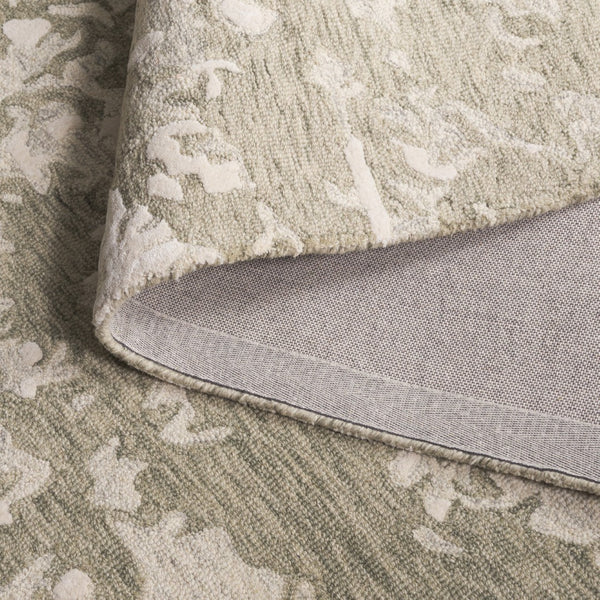 Safavieh Pine Hand-tufted Wool Area Rug - Modern Abstract Design For Stylish Living Spaces, 4x6 Feet Sage Green ,Ivory Wool Pile Pne403w-6