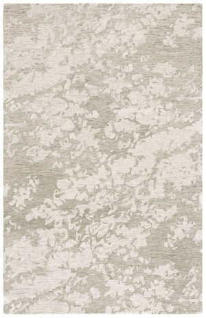 Safavieh Pine Modern Grey And Ivory Runner Rug - Hand-tufted Wool, Distressed Abstract Design For Elegance Sage Green ,Ivory Wool Pile Pne403w-5