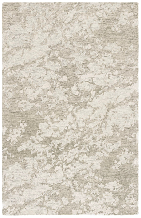 Safavieh Pine Hand-tufted Wool Area Rug - Modern Abstract Design For Stylish Living Spaces, 4x6 Feet Sage Green ,Ivory Wool Pile Pne403w-6