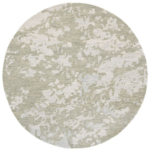Safavieh Pine Modern Grey And Ivory Runner Rug - Hand-tufted Wool, Distressed Abstract Design For Elegance Sage Green ,Ivory Wool Pile Pne403w-6r